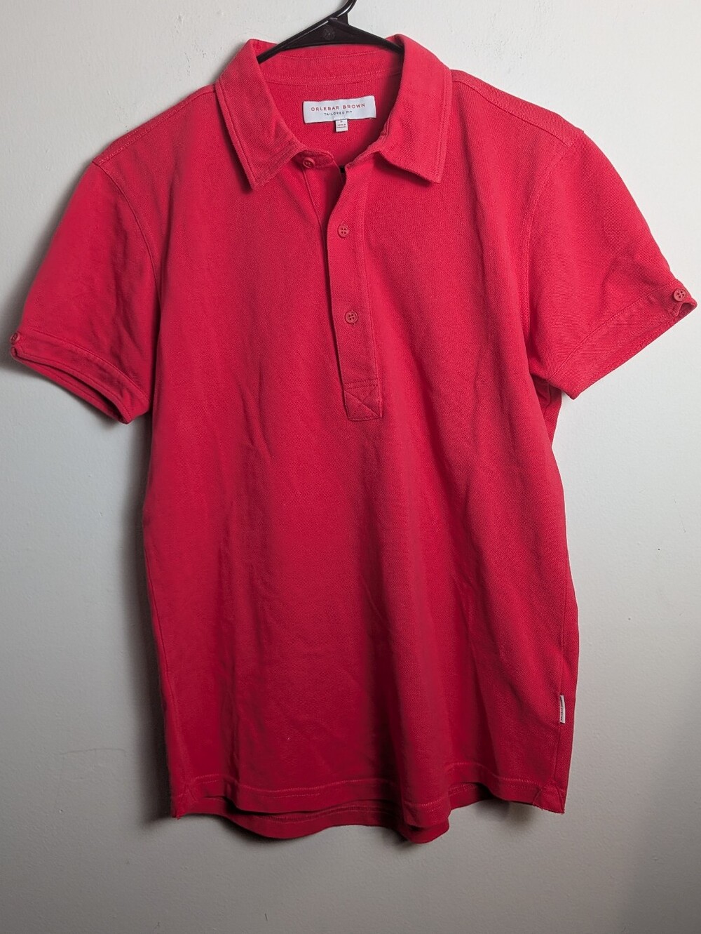 Orlebar Brown Pink Tailored Fit Short-sleeve Men polo shirt Sz M